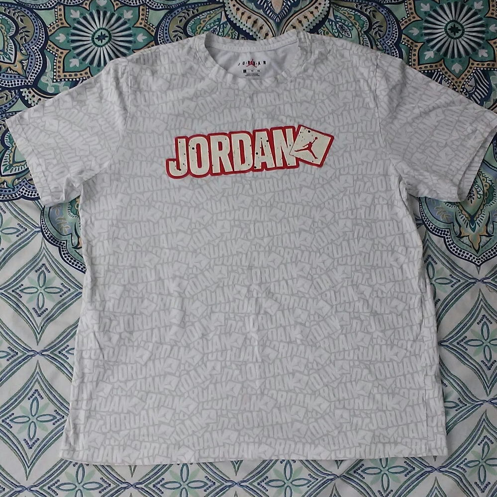 Air Jordan T-shirt white jump man logo Mens XL